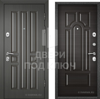 Уличная дверь на заказ, шпон ДПК-4249